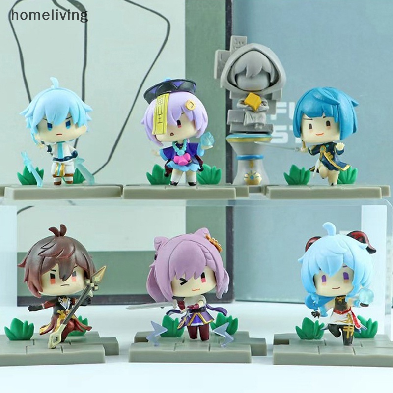Mô Hình Nhân Vật Anime Genshin Va Chạm Klee Keqing Raiden Bằng PVC 8CM Dễ Thương
