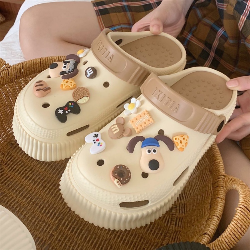 Dép Đi Trong Nhà Đế Dày Chống Trượt Họa Tiết Bánh Mì Dễ Thương