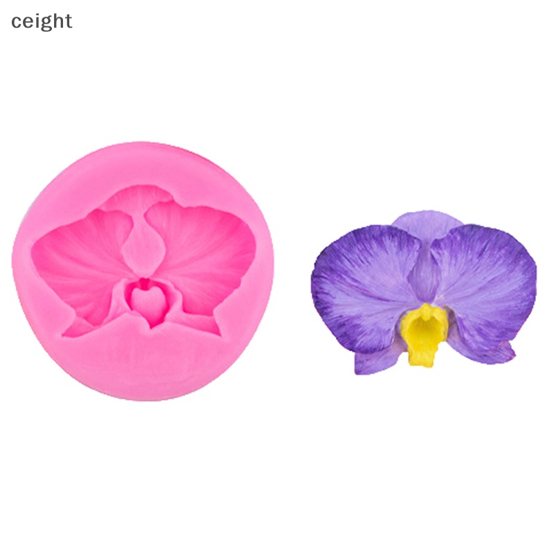 Khuôn Silicon Làm Bánh Kẹo Hình Hoa Lan DIY