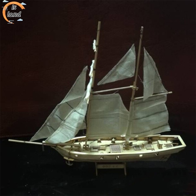 Mô Hình Thuyền Buồm Bằng Gỗ Tỉ Lệ 1: 100 Dùng Trang Trí Nhà Cửa DIY