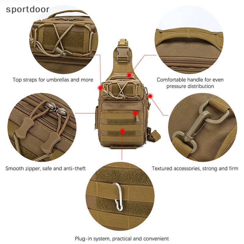 [sportoutdoor] Túi Đeo Chéo Ngực / Đeo Vai Phong Cách Quân Đội Dùng Khi Đi Du Lịch / Leo Núi / Cắm Trại [out