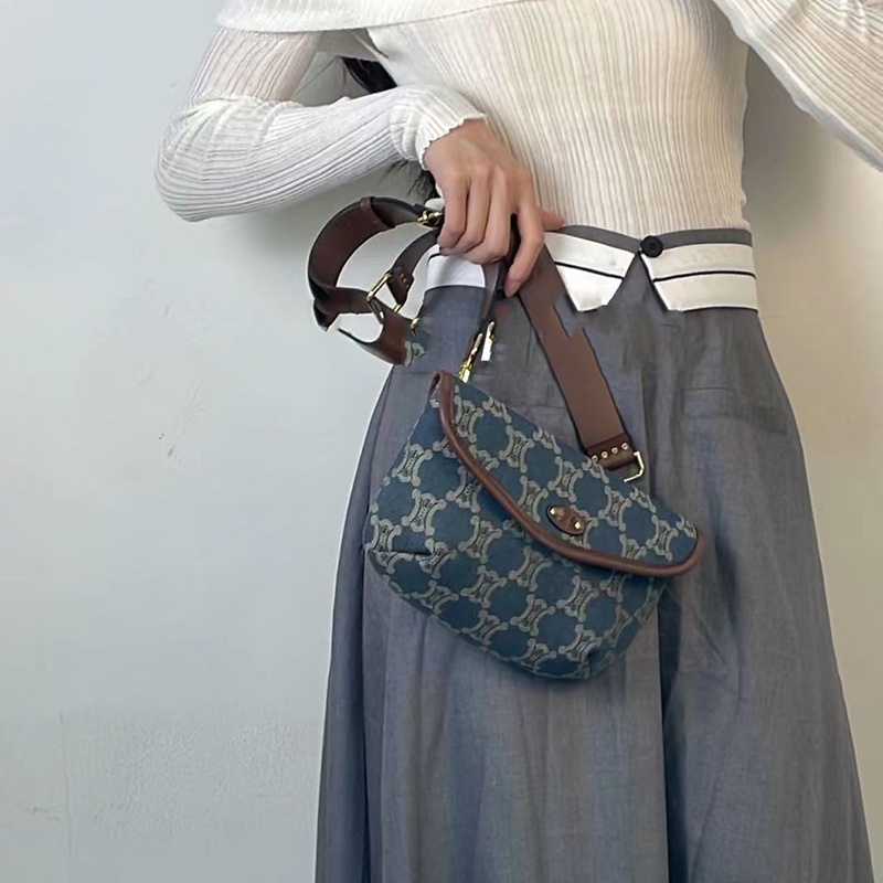 Túi Xách denim Thời Trang Cao Cấp Phong Cách Phương Tây Dễ Phối Đồ Cho Nữ