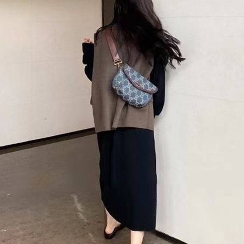 Túi Xách denim Thời Trang Cao Cấp Phong Cách Phương Tây Dễ Phối Đồ Cho Nữ