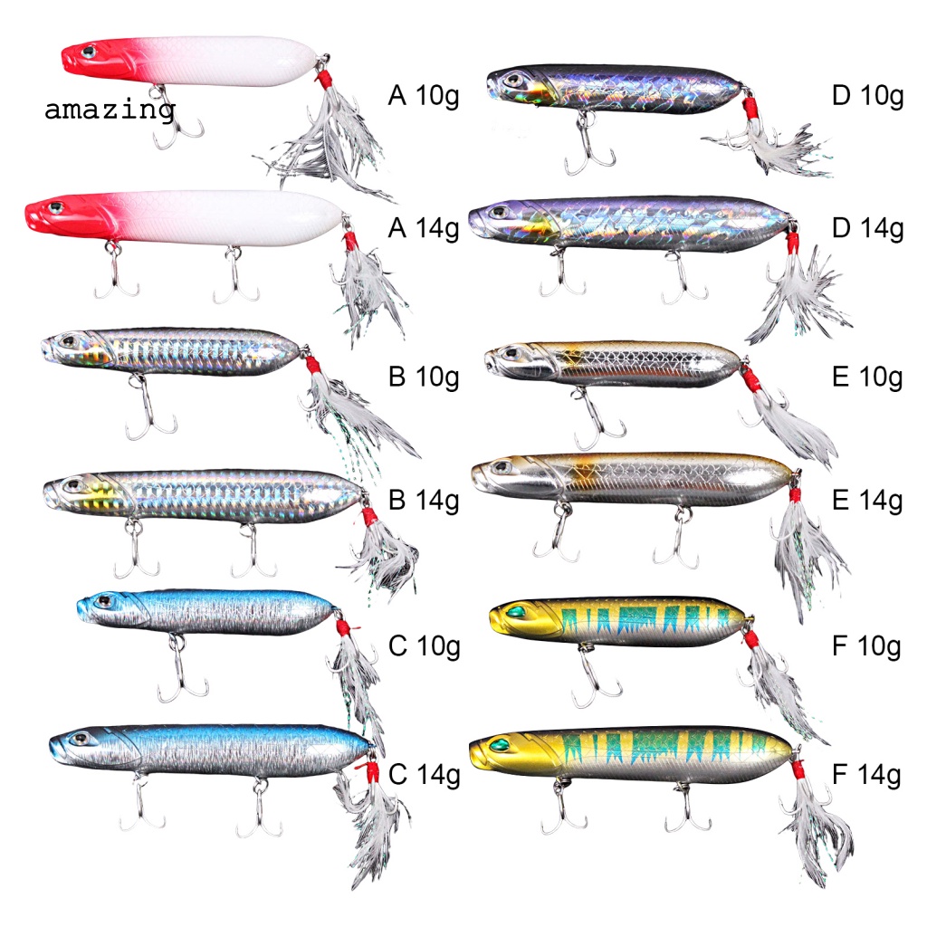 Mồi Câu Cá Nhân Tạo Cứng 10g / 14g Có Thể Tái Sử Dụng