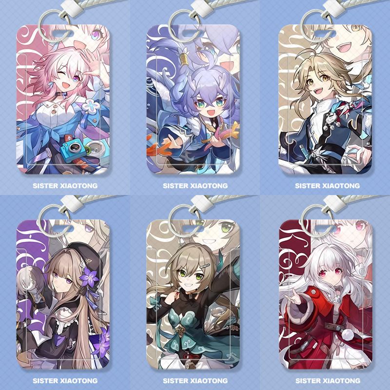 Honkai: Star Rail Student Slider Card Holder Meal Card Bus Card ID Card Protective Case Access Card Campus