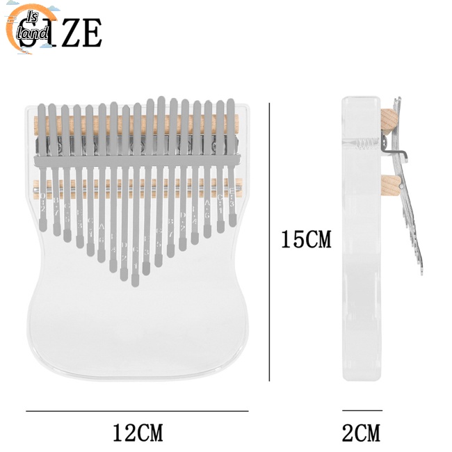 Đàn Kalimba 17 Phím Bằng Acrylic Trong Suốt Dành Cho Người Mới Bắt Đầu