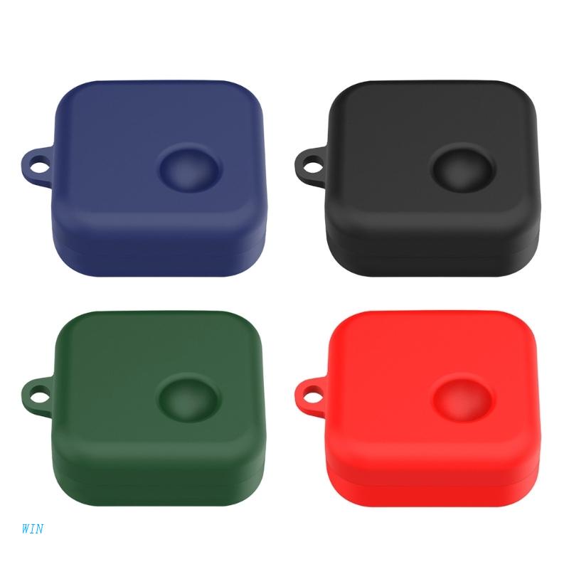 Vỏ Bảo Vệ Hộp Sạc Tai Nghe Không Dây Bằng Silicon Kèm 2 Móc Treo Tiện Dụng Chất Lượng Cao