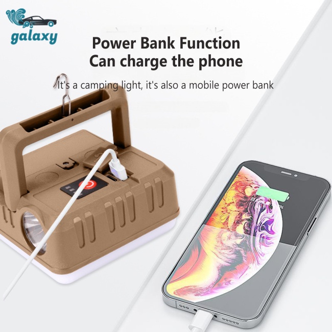 Galaxy Đèn Led Cắm Trại Đa Năng Có Tay Cầm Tiện Lợi