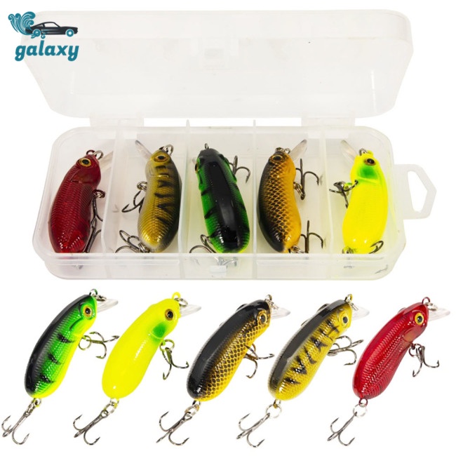 Galaxy Set 5 Mồi Giả Nhử Cá Mini Kèm Hộp Đựng