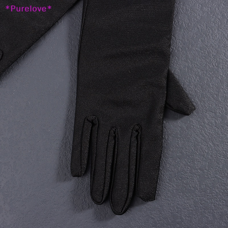 1 Đôi Găng Tay Dài Màu Trơn Thời Trang Dành Cho Nữ Mới