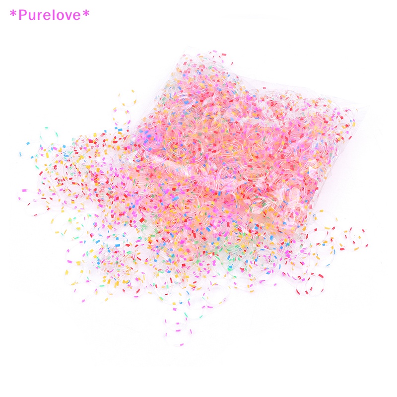 Set 1000 Dây Thun Buộc Tóc Không Đau Sử Dụng Một Lần Tiện Lợi Cho Bé Gái Mới