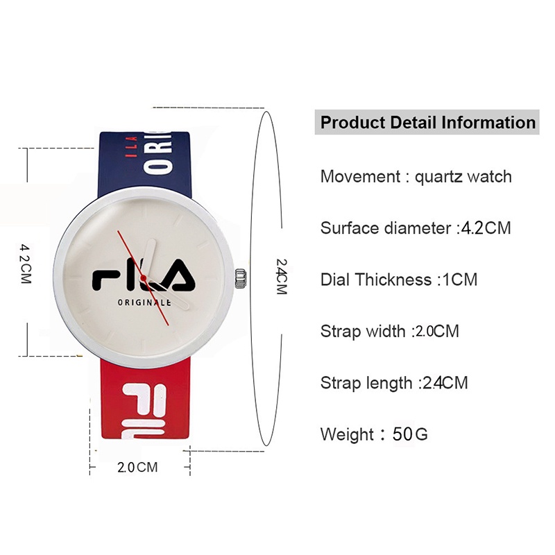 Đồng Hồ quartz Nam Dây silicone Chống Thấm Nước