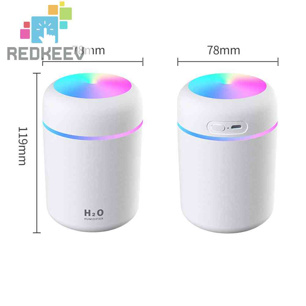 Máy Tạo Ẩm Khuếch Tán Tinh Dầu Sóng Siêu Âm USB Màu Hồng