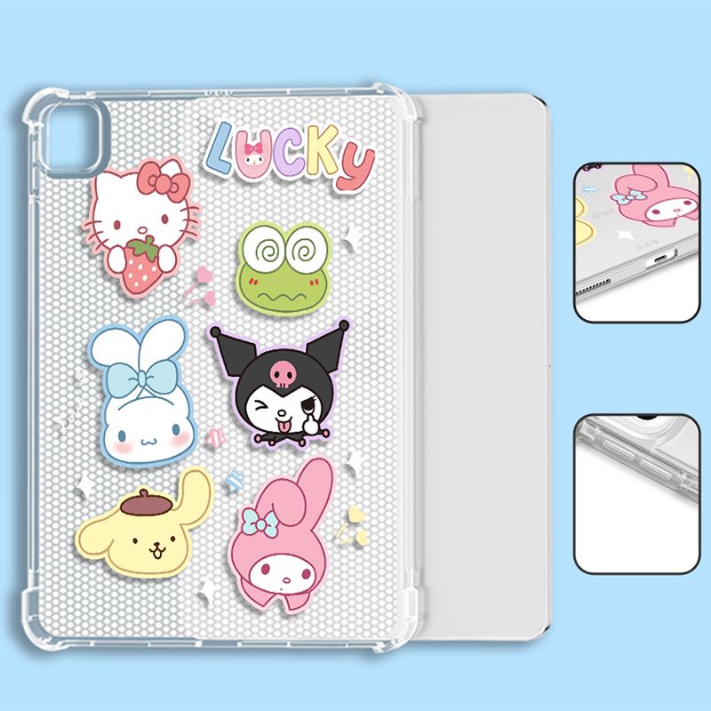 Ốp Máy Tính Bảng TPU Mềm Hình Sanrio Dễ Thương Có Khe Đựng Bút Cho iPad Gen10 7 / 8 / 9 10.2 "Air4 Air5 Pro11" Pro12.9 "mini6