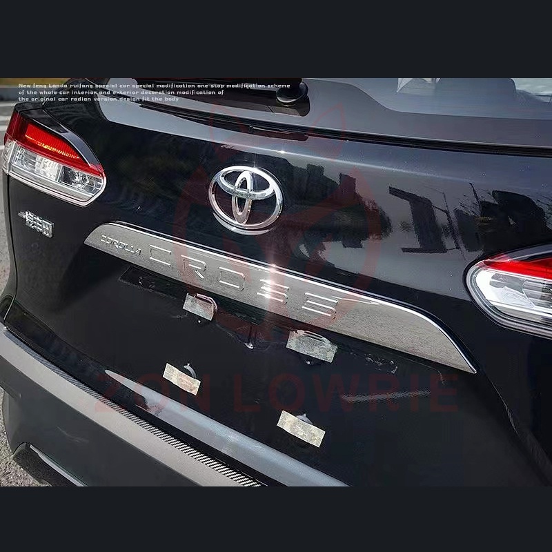 Toyota 2020-2022 COROLLA CROSS Thanh Sau Viền Dải Inscription Trang Trí Xe Ô Tô Ốp Lưng Tương Phản Cổng Sau