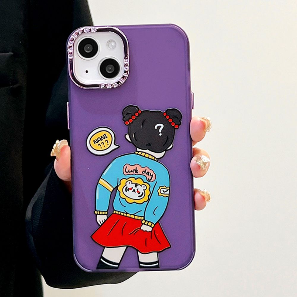 Ốp Điện Thoại TPU Mềm Chống Rơi Họa Tiết Hoạt Hình Vui Nhộn Cho IPhone 11 14 13 12 Pro Max XR X 7 8 Plus