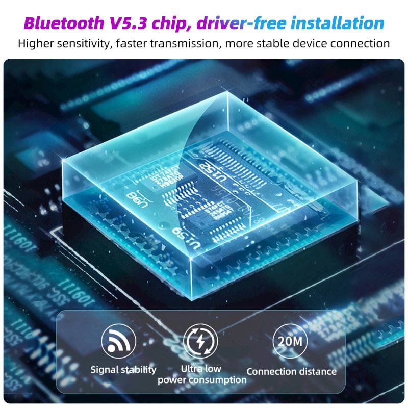 Thiết Bị NhậN TruyềN NhậN Bluetooth 5.3 HdoorLink 2 Trong 1 Không Dây KèM Phụ KiệN Chuyên DụNg Cho Tai Nghe NhạC Xe Hơi
