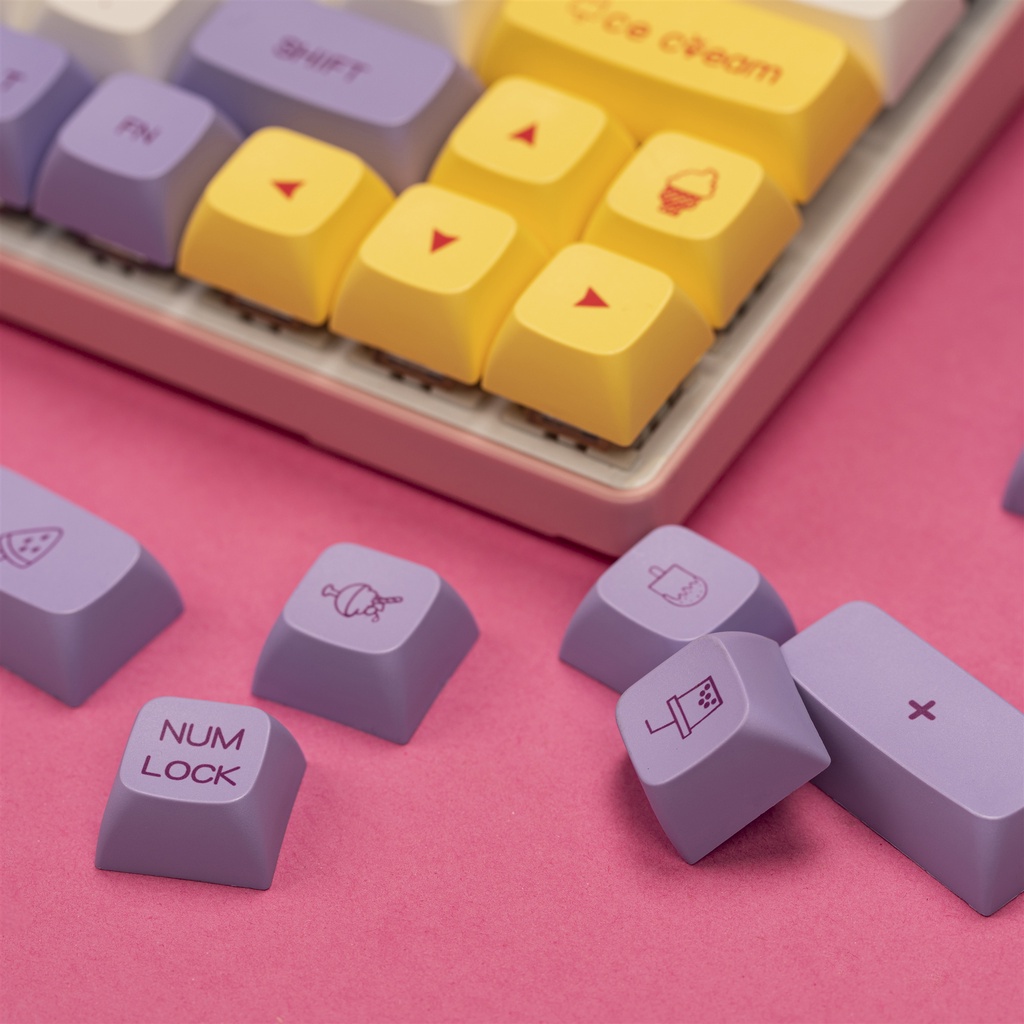 Ice Cream Keycap Nút Bàn Phím XDA PBT In Hình Cây Kem Dễ Thương Cho 61 68 71 84 87 980