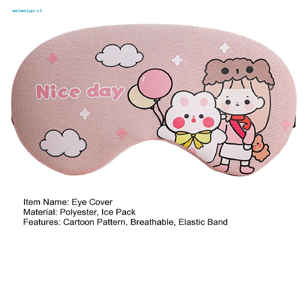 1 Bộ Vỏ Bọc Mắt Ngủ Co Giãn Họa Tiết Vui Nhộn