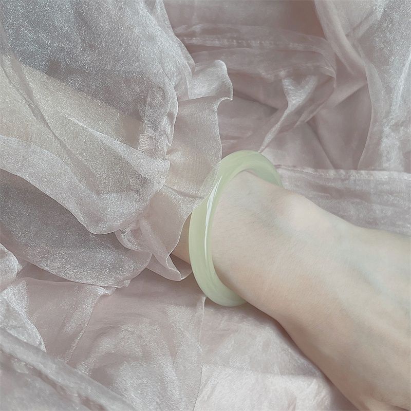 Vòng Tay Hạt Băng Tự Nhiên Hetian Qingbai Qingshui Hàng Chính Hãng Cho Nữ