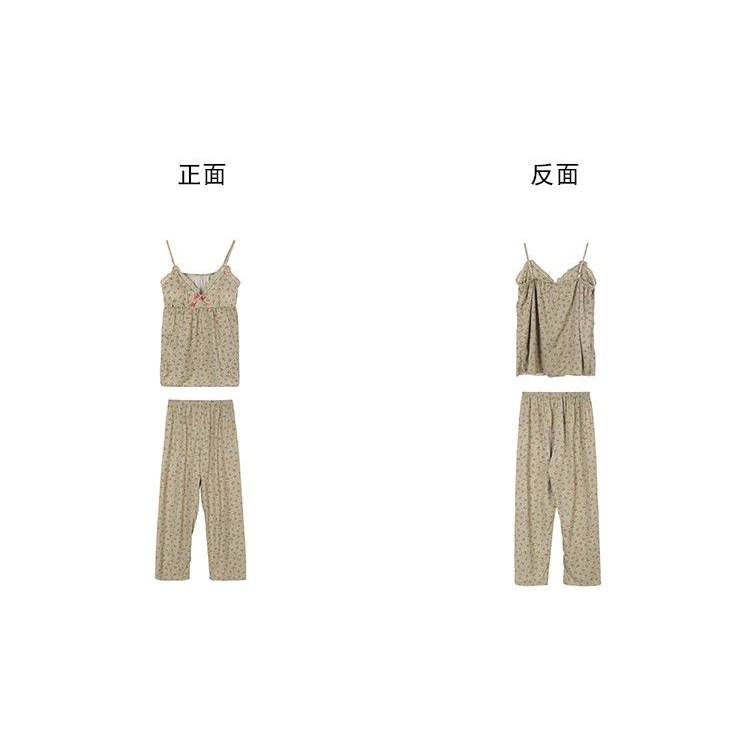 Bộ Đồ Ngủ Hai Dây Có Đệm Mút In Hoa Dễ Thương Thời Trang Mùa Hè Cho Bạn Gái