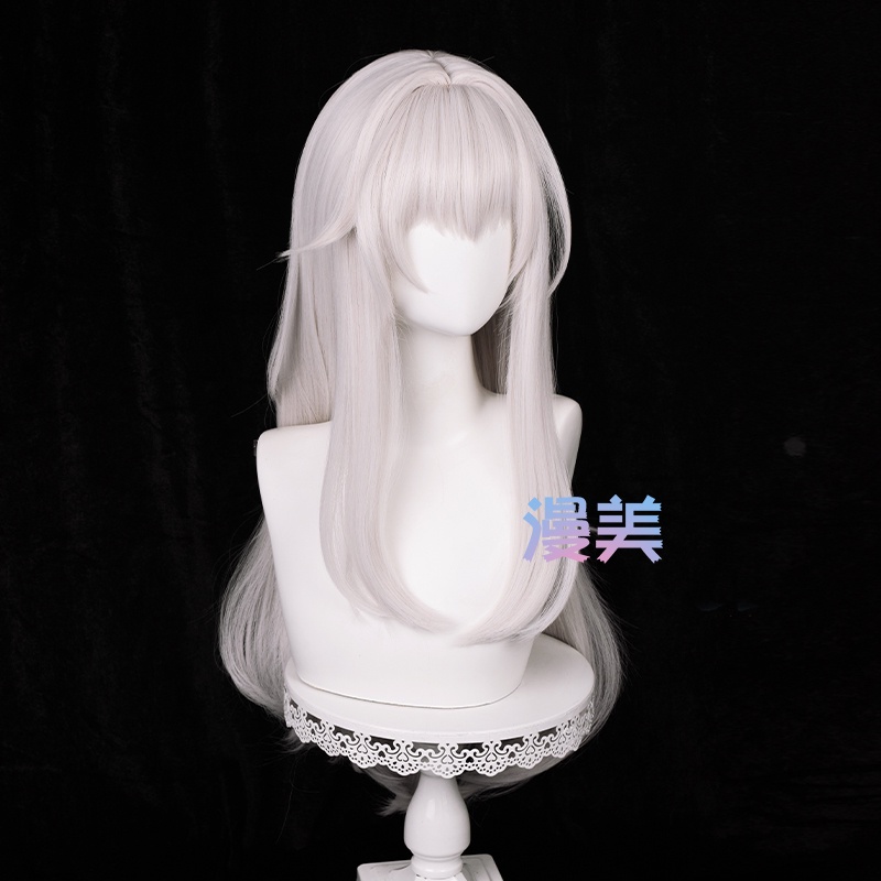 Game Honkai: Star Rail Clara Cosplay Wig 75cm Long Straight Wig Pink Silver White Wig Cosplay Anime Wigs Heat Resistant Synthetic Wigs