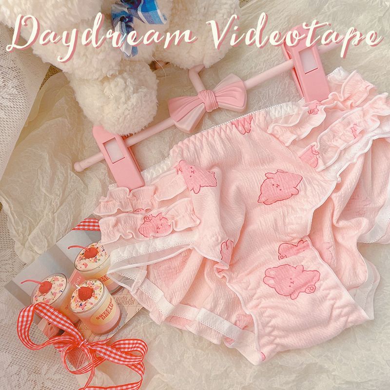 Quần Lót Đáy Cotton Mềm Mại Thoải Mái Họa Tiết Thỏ Hoạt Hình Nhật Bản Đáng Yêu Cho Bé Gái