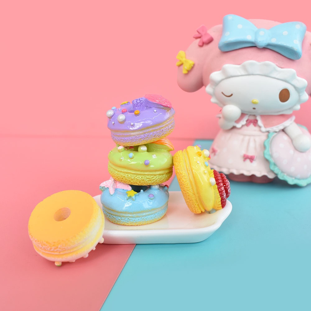 Bộ 10 Miếng Dán Trang Trí Điện Thoại Hình Vỏ Sò / Bánh Donut / Giày Dép Độc Đáo DIY