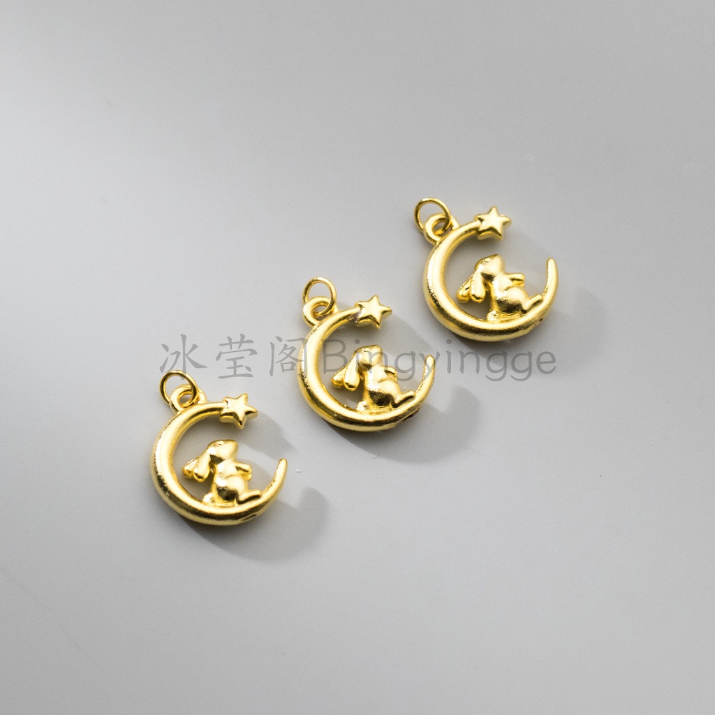 Mặt Dây Chuyền Thủ Công Bằng Bạc Cứng Mạ Bạc 3D 18K diy Yingge 999
