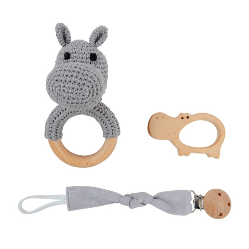 Bộ Đồ Chơi Ngậm Mọc Răng Hình Động Vật Dễ Thương Không BPA Siêu Bền Tiện Dụng Cho Bé Sơ Sinh