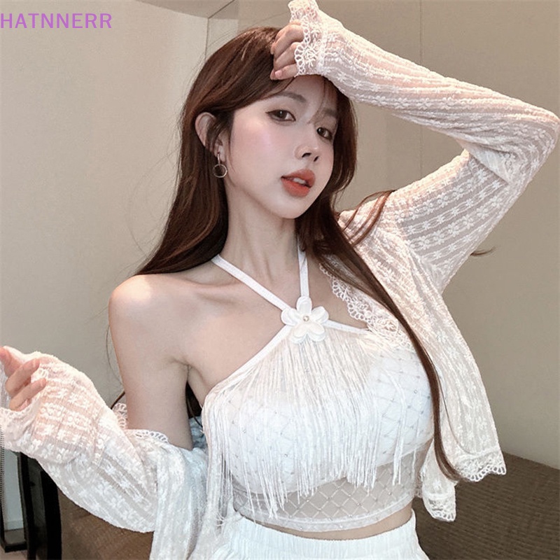 Áo Hai Dây Màu Trơn Phối Tua Rua Phong Cách Quyến Rũ Dành Cho Nữ FHS