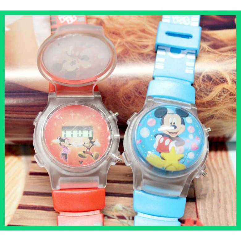 Đồng Hồ Đeo Tay Điện Tử Họa Tiết Chuột Dễ Thương Cho Bé