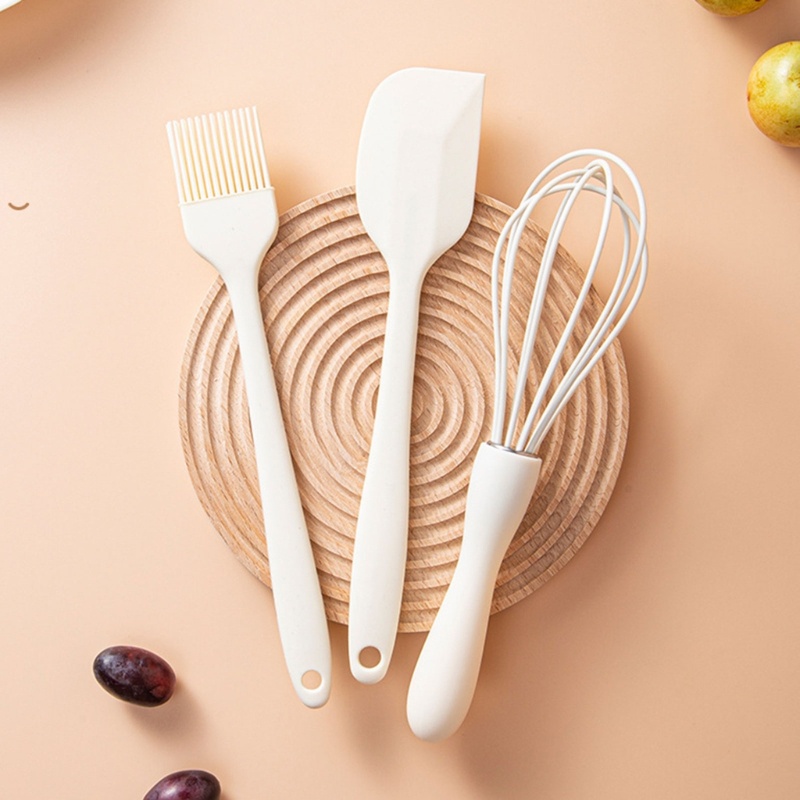 Ivy 3 cái thìa silicone bộ cao su chịu nhiệt kem spatulas máy xay sinh tố bàn chải dầu