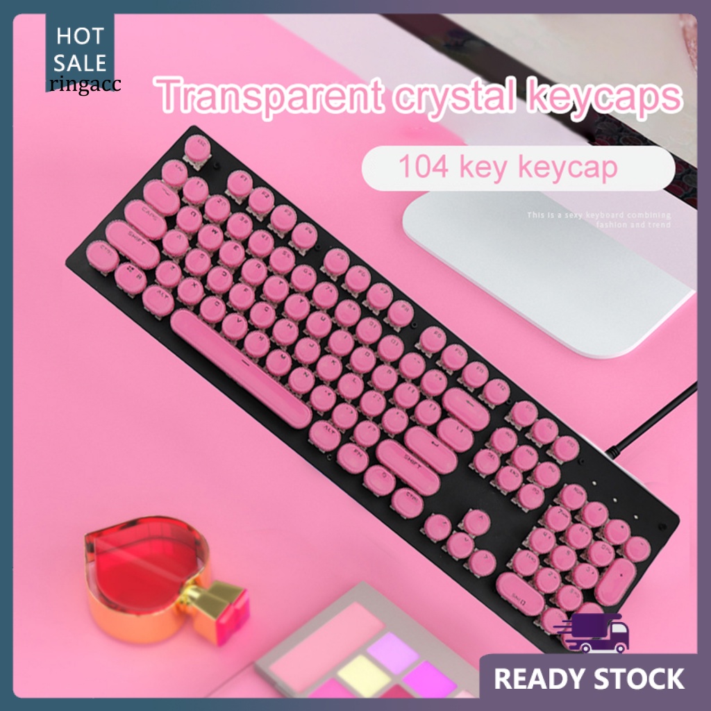 Set 104 Nút Bàn Phím Cơ RGA Hình Tròn Chống Mòn Thay Thế Cho Máy Tính PC
