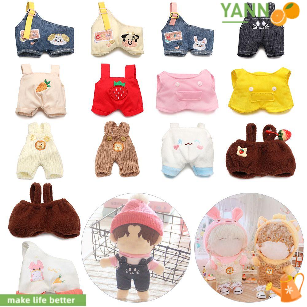 Quần Yếm Vải Cotton 20cm In Họa Tiết Thú Hoạt Hình Dễ Thương Cho Búp Bê 1