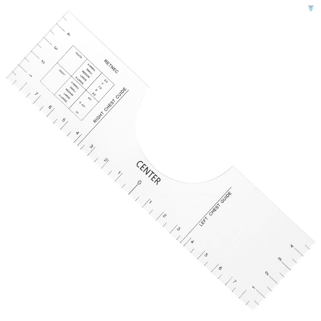 Thước Đo Cổ Áo Thun Bằng Acrylic Trong Suốt Tiện Dụng