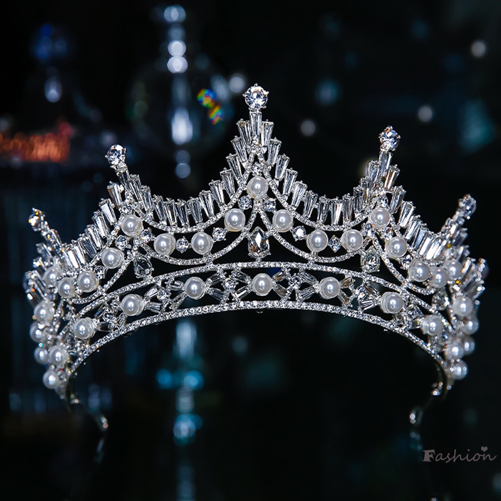 Vương Miện Cài Tóc Cô Dâu Đính Đá Sang Trọng