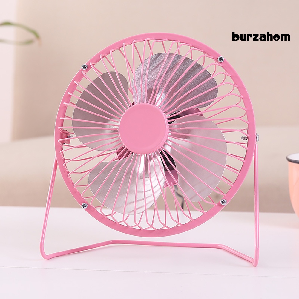 Quạt Kim Loại Làm Mát Để Bàn Kích Thước 4 inch Sạc USB Không Gây Tiếng Ồn Cho Nhà Ở