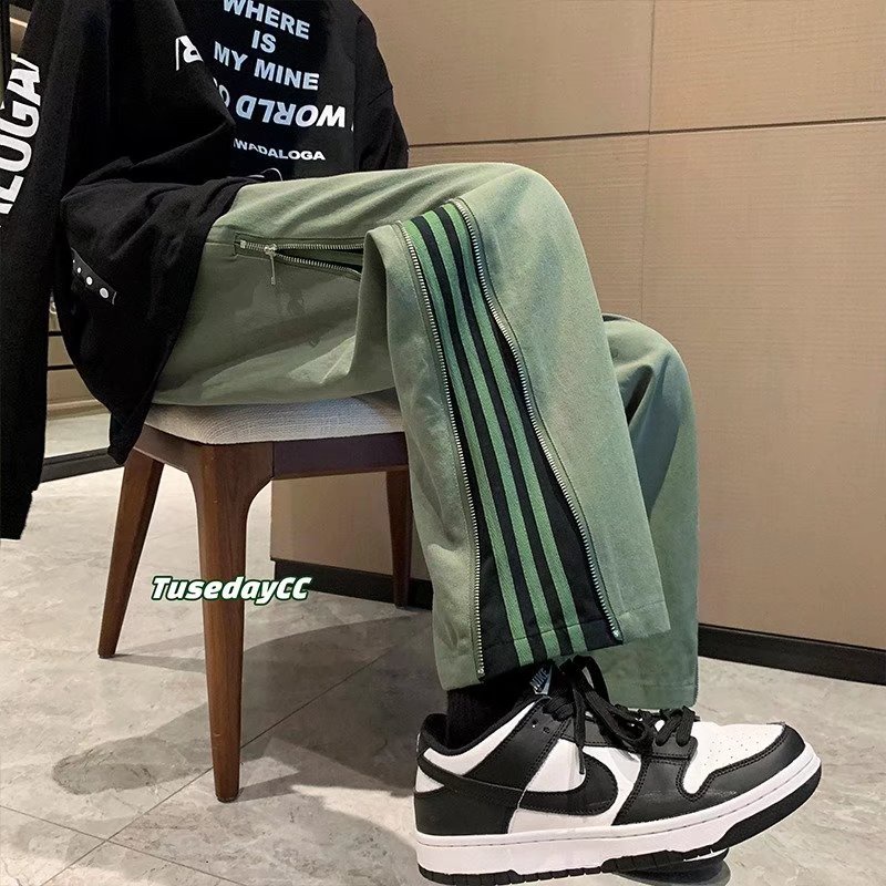 Quần Dài Ống Rộng Phong Cách Đường Phố Hàn Quốc Cá Tính Cho Nam