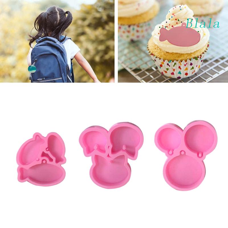 Khuôn Silicone Làm Móc Khóa Thủ Công Hình Mèo