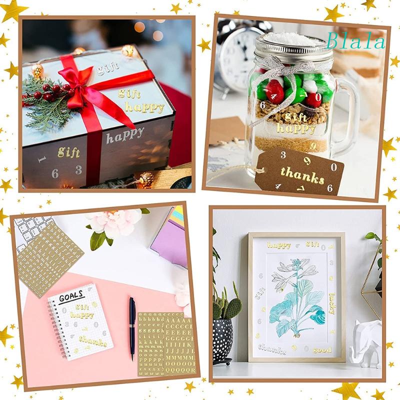 1 Tờ Sticker Chữ Cái Và Số Dán Trang Trí Sổ Tay 4mm 9mm