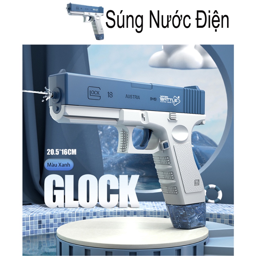 ✨ FREESHIP ✨ Đồ Chơi Súng Nước Tự Động ​Dùng Pin Sạc - Súng Nước Sức Chứa Lớn nâng cấp động cơ lớn để bắn nhanh