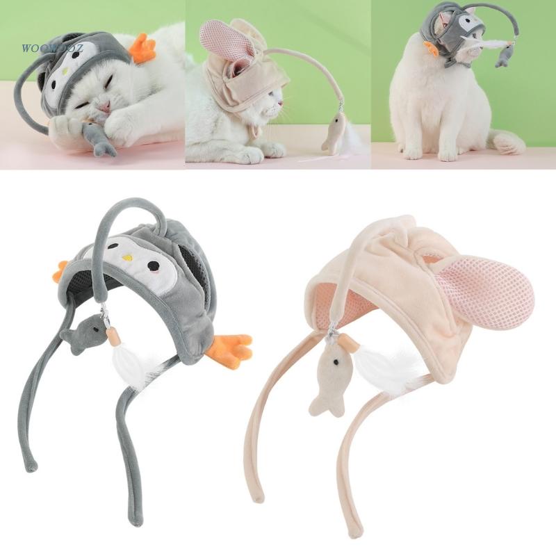 Gậy Trêu Mèo May Mắn Gắn Lông Vũ Có Lỗ Tai Đồ Chơi Huấn Luyện Trong