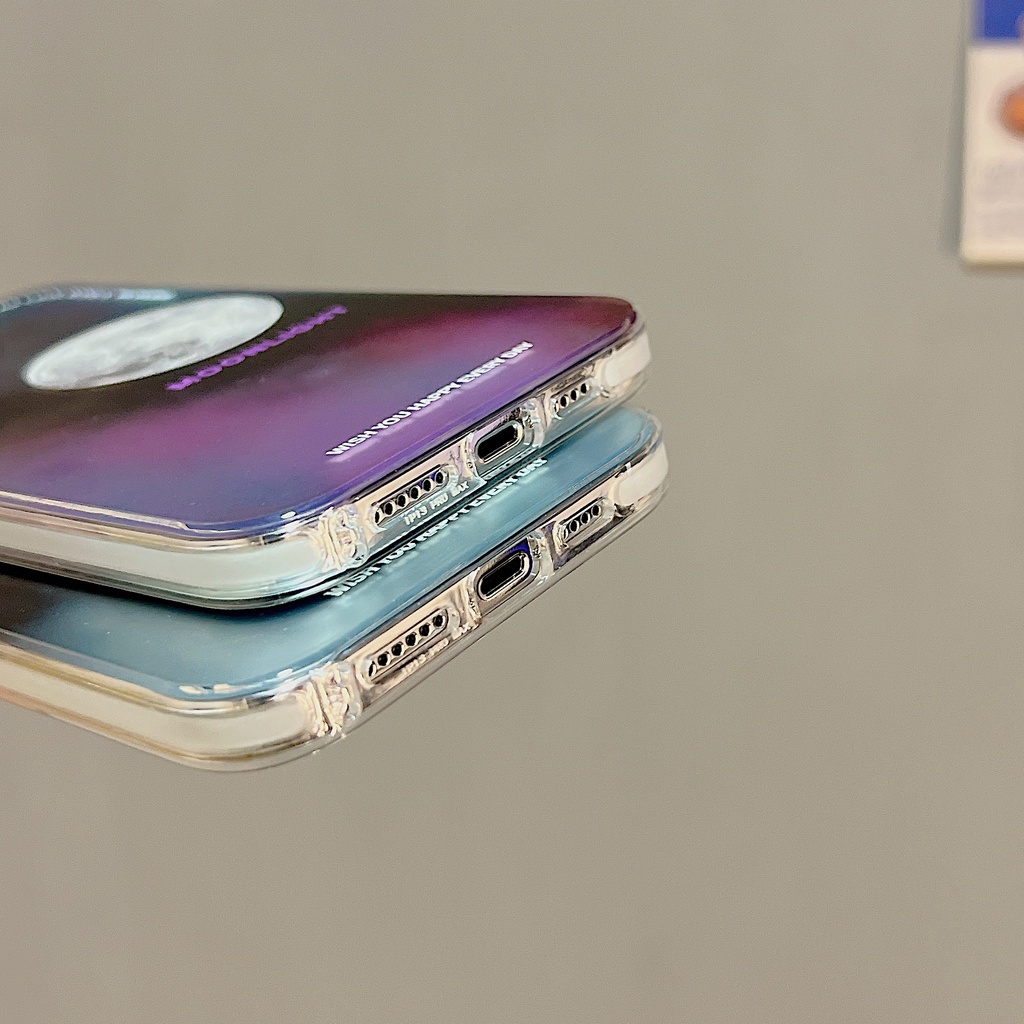 Ốp Điện Thoại TPU Mềm Trong Suốt Hai Mặt Họa Tiết Hành Tinh Thời Trang Cho iPhone 11 13 12 14 Pro Max