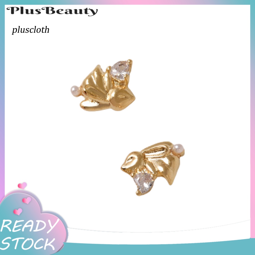 Set 2 Hộp Phụ Kiện Trang Trí Móng Tay Nghệ Thuật Hình Thỏ Năm Mới