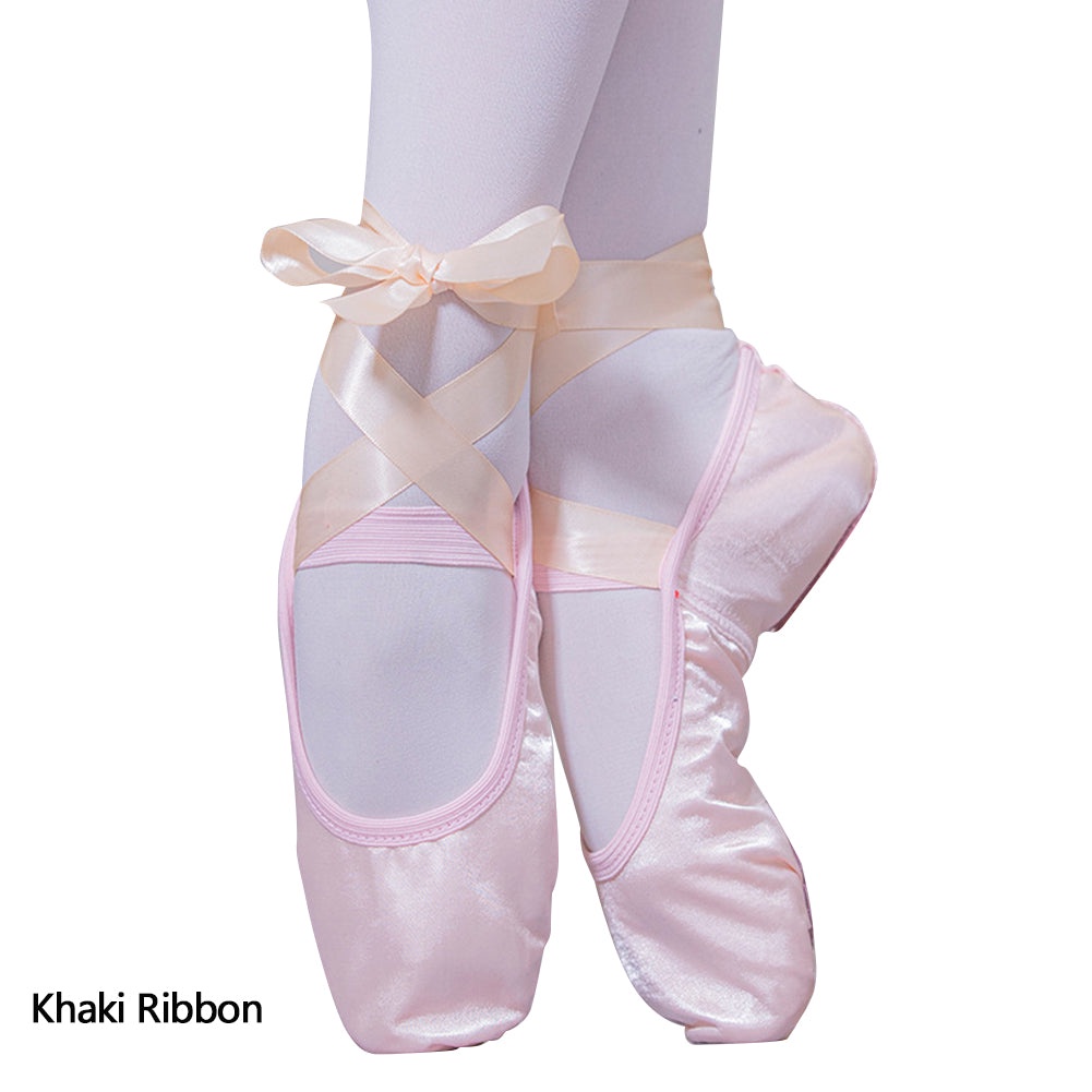 Giày Múa Ba Lê Bằng Vải Canvas Phối Ruy Băng Nhiều Màu Thời Trang Cho Bé Gái
