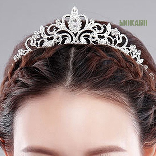 Cài Tóc Hình Vương Miện Đính Đá Dễ Thương Cho Cô Dâu