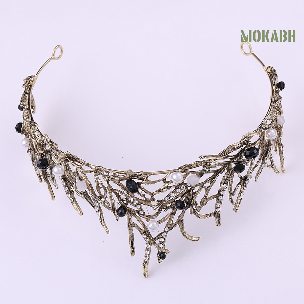 Vương Miện Cài Tóc Đính Đá Và Ngọc Trai Nhân Tạo Thời Trang