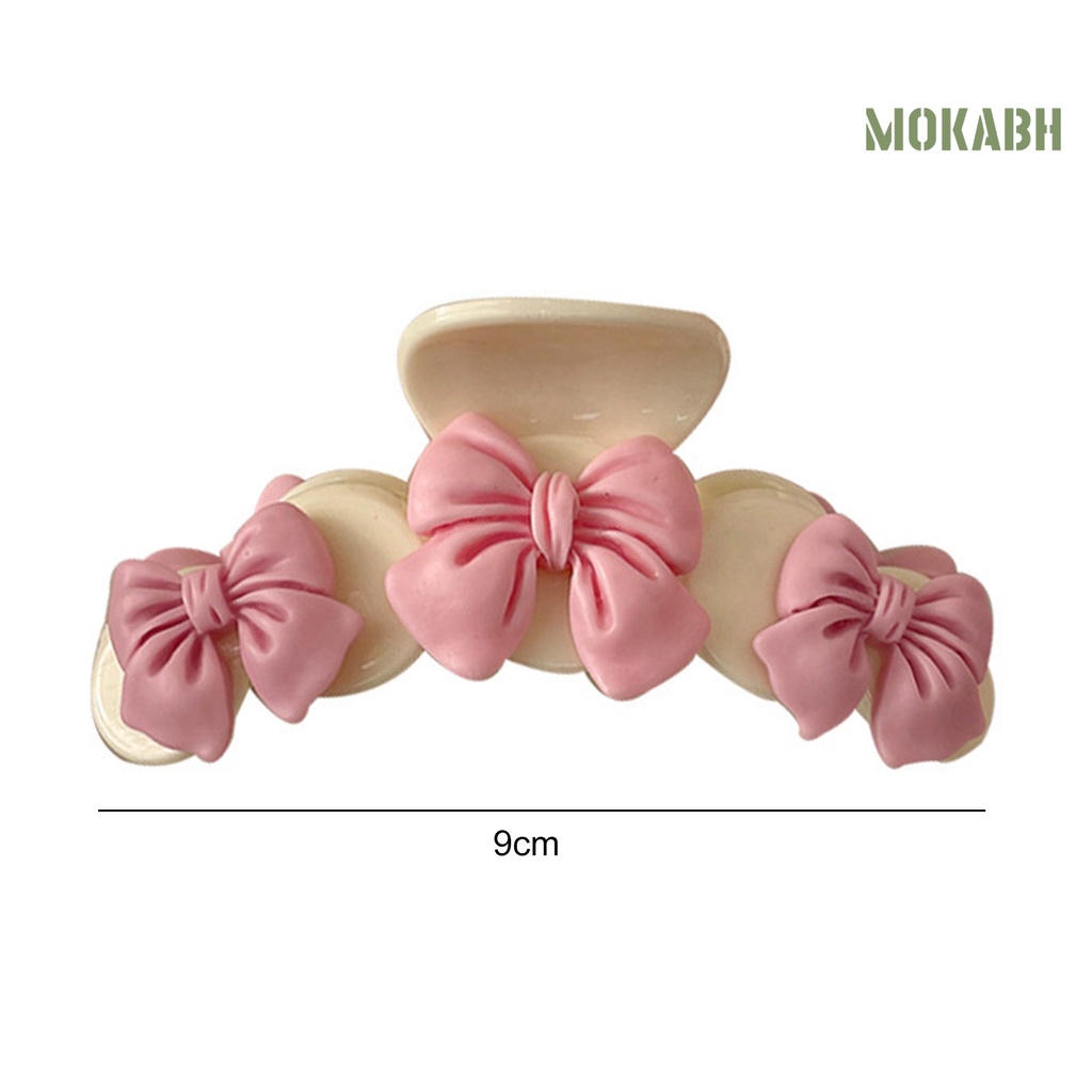 Kẹp Tóc Hình Nơ Bằng Thép Không Gỉ Trong Suốt Dễ Thương