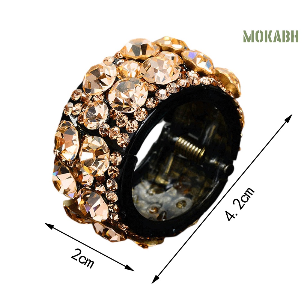 Kẹp Tóc Đuôi Ngựa Đính Đá Nhiều Màu Sắc Chống Trượt